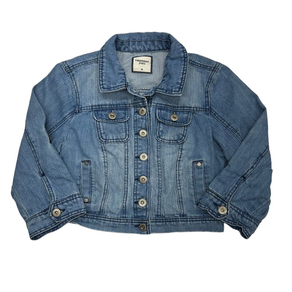 Highway Jeans Cropped Denim Jacket (M) - Picture 1 of 10